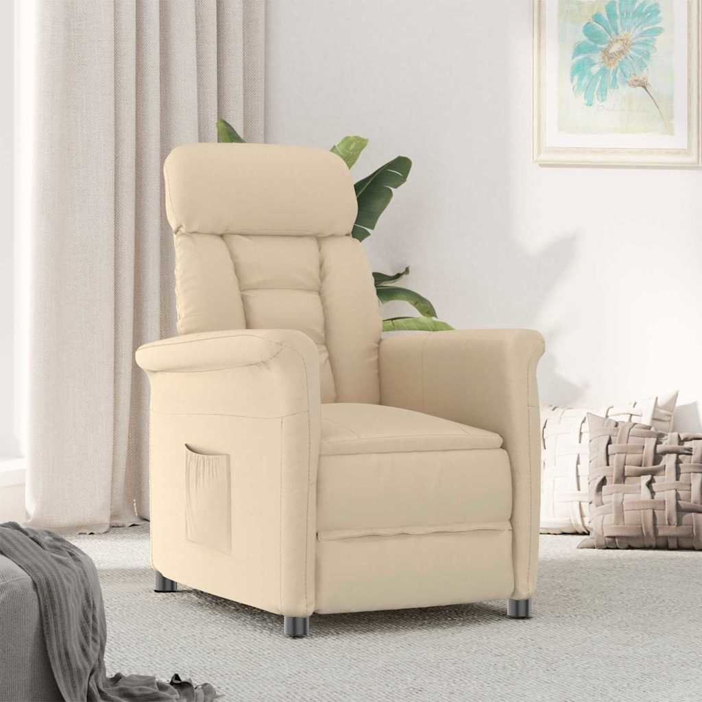 Poltrona Recliner Creme Creme 70.5 x 96.5 x 95 cm