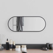 Espelho de parede 50x20 cm oval preto