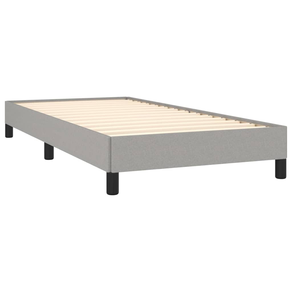 Estrutura de cama sem colchão 80x200 cm tecido cinzento-claro
