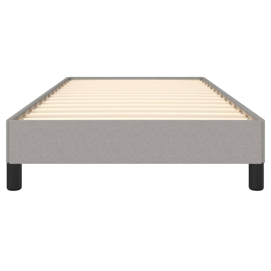 Estrutura de cama sem colchão 80x200 cm tecido cinzento-claro