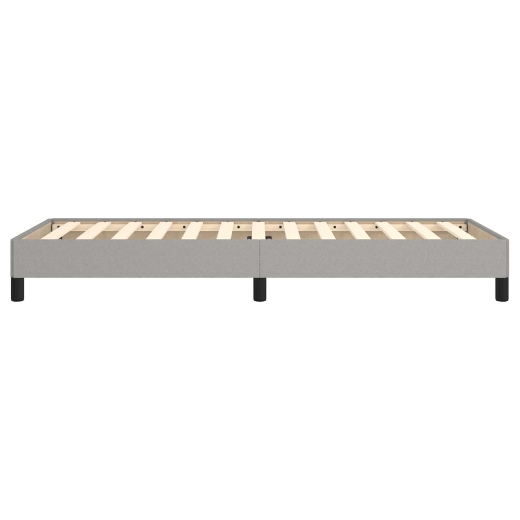 Estrutura de cama sem colchão 80x200 cm tecido cinzento-claro