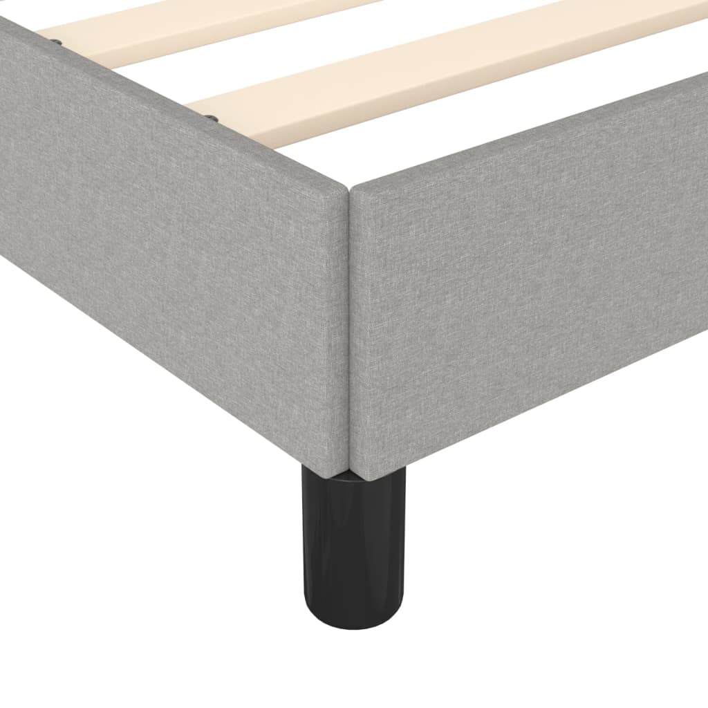 Estrutura de cama sem colchão 80x200 cm tecido cinzento-claro