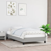 Estrutura de cama sem colchão 80x200 cm tecido cinzento-claro