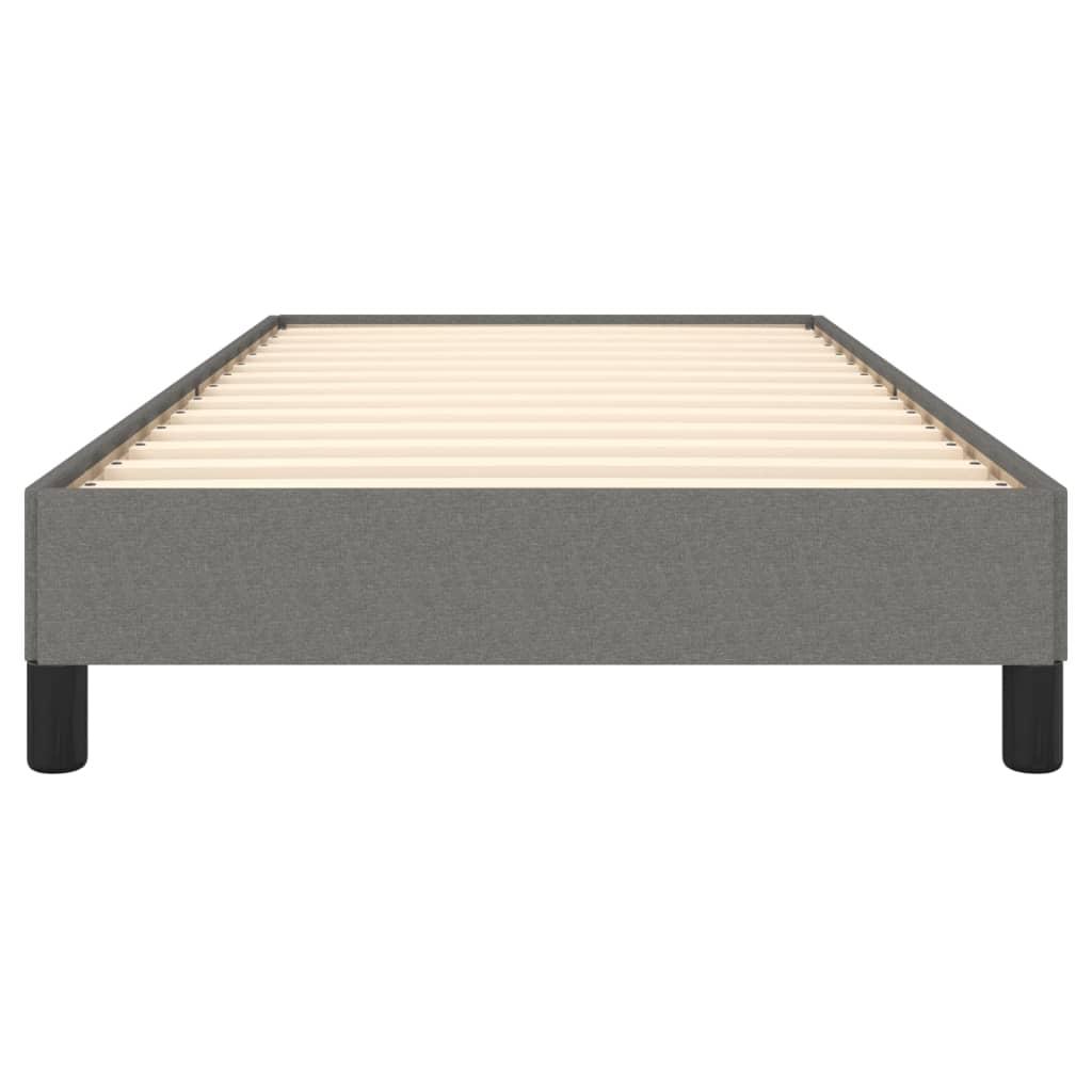 Estrutura de cama sem colchão 80x200 cm tecido cinzento-escuro