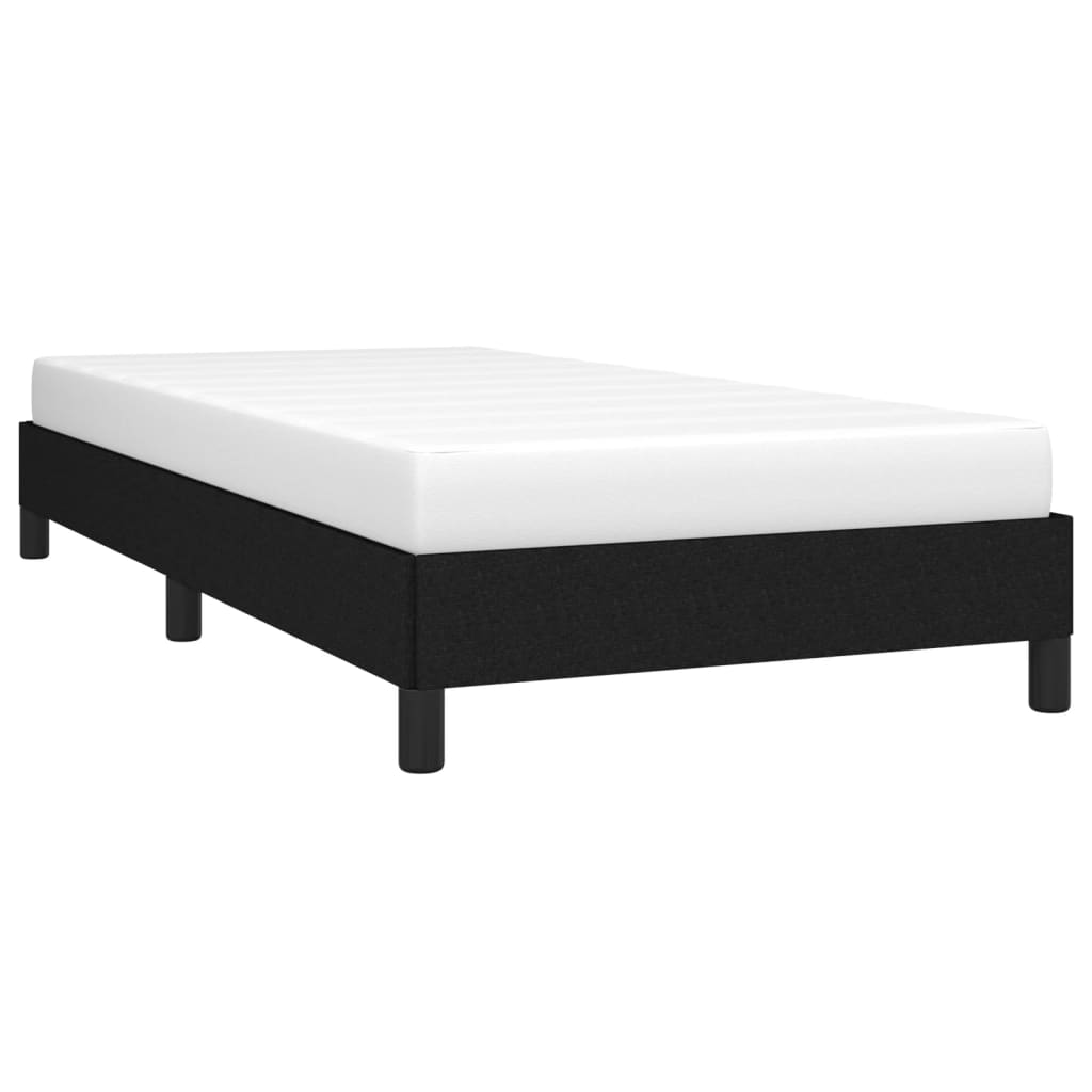 Estrutura de cama sem colchão 90x190 cm tecido preto