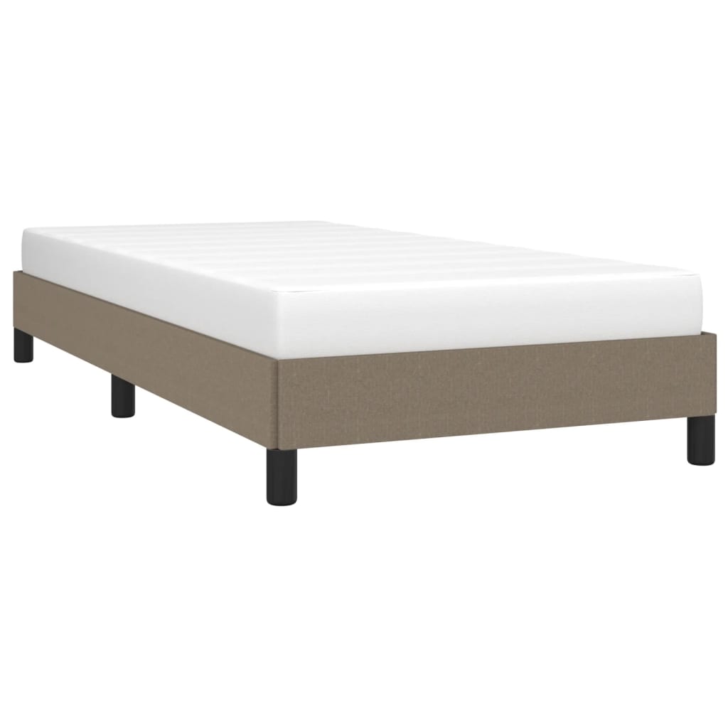 Estrutura de cama sem colchão 90x190 cm tecido cinzento
