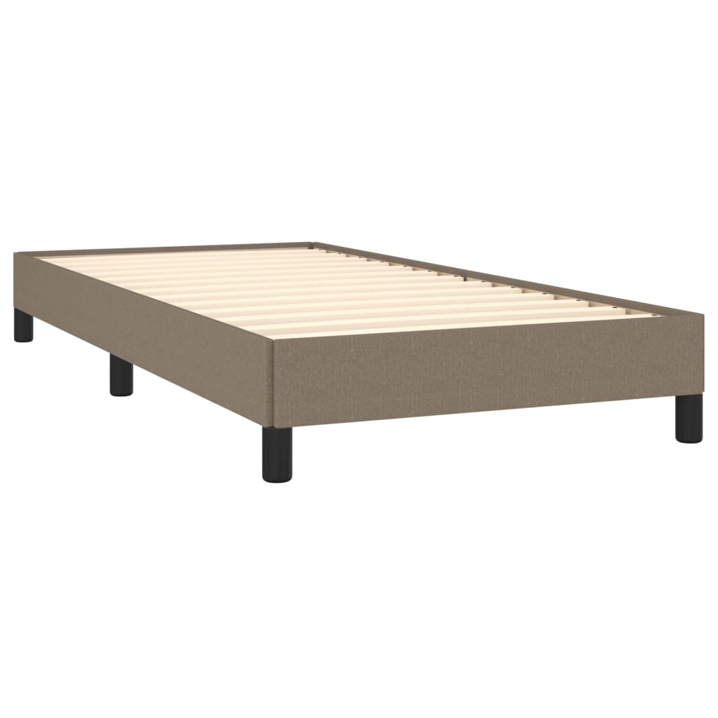 Estrutura de cama sem colchão 90x190 cm tecido cinzento