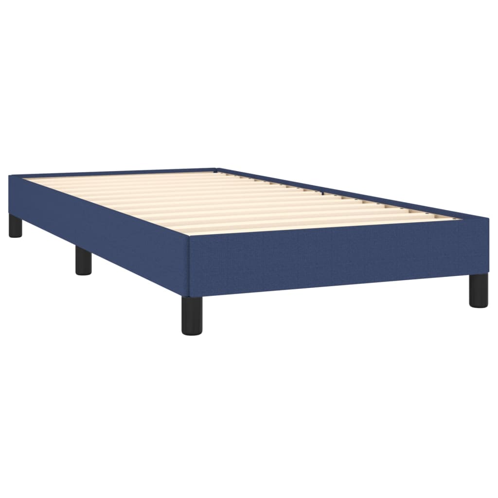 Estrutura de cama sem colchão 90x190 cm tecido azul
