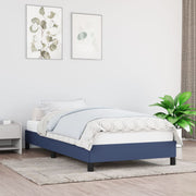 Estrutura de cama sem colchão 90x190 cm tecido azul