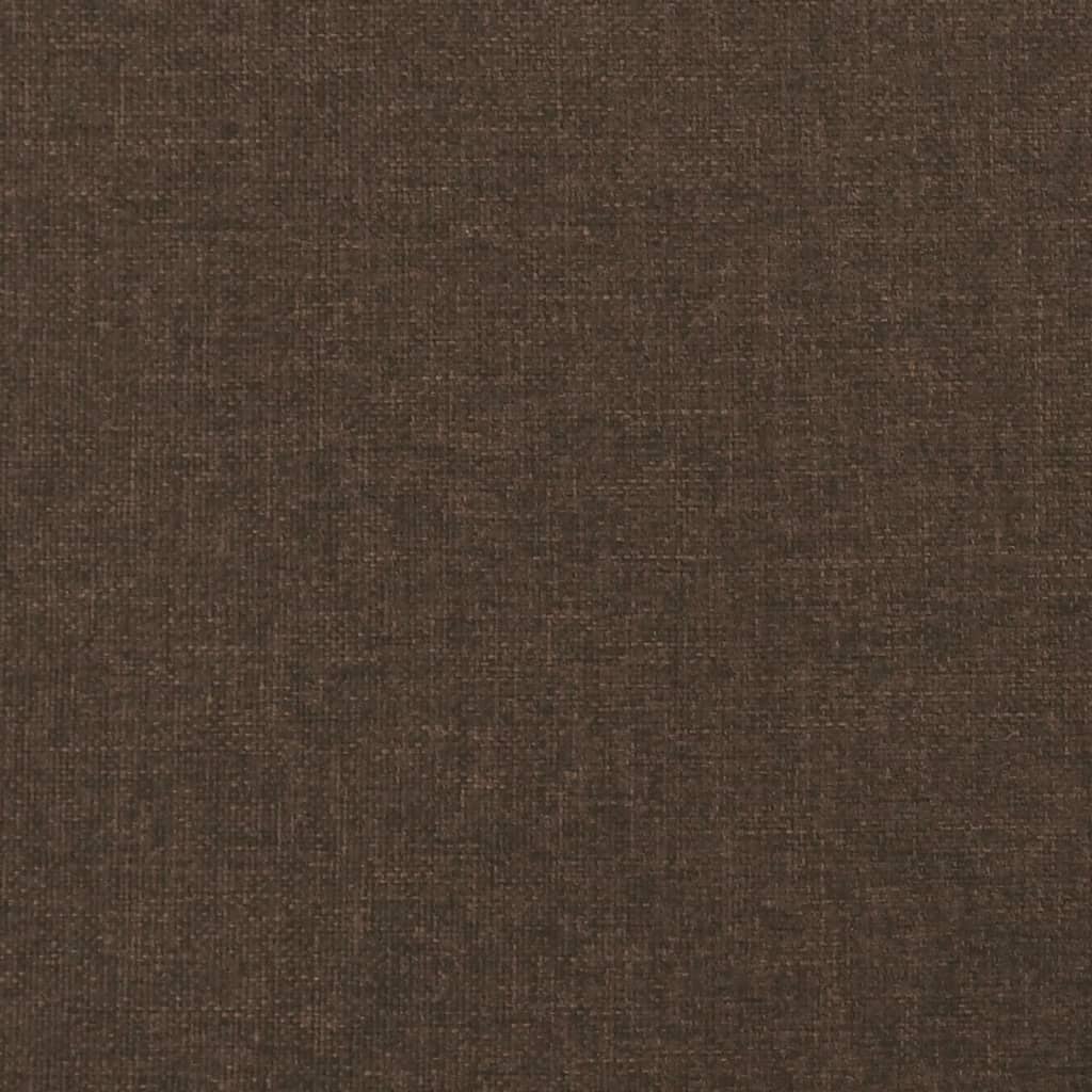 Estrutura de cama sem colchão 90x200 cm tecido castanho-escuro