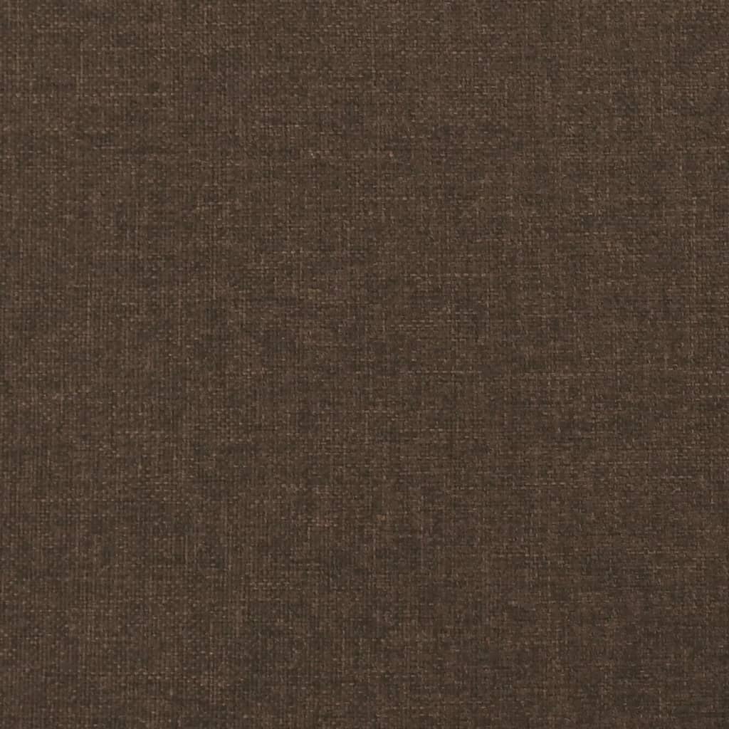 Estrutura de cama sem colchão 80x200 cm tecido castanho-escuro