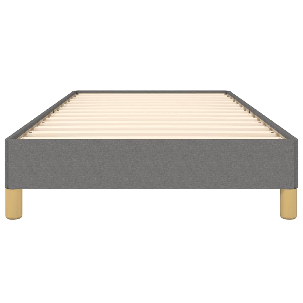 Estrutura de cama sem colchão 90x200 cm tecido cinzento-escuro