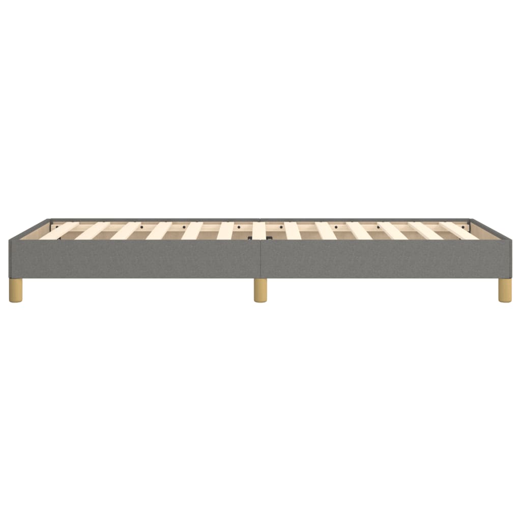 Estrutura de cama sem colchão 90x200 cm tecido cinzento-escuro