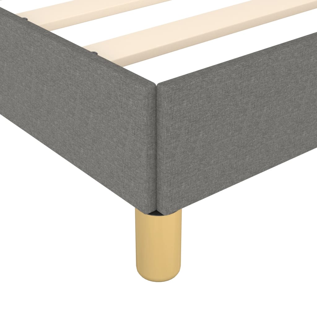Estrutura de cama sem colchão 90x200 cm tecido cinzento-escuro