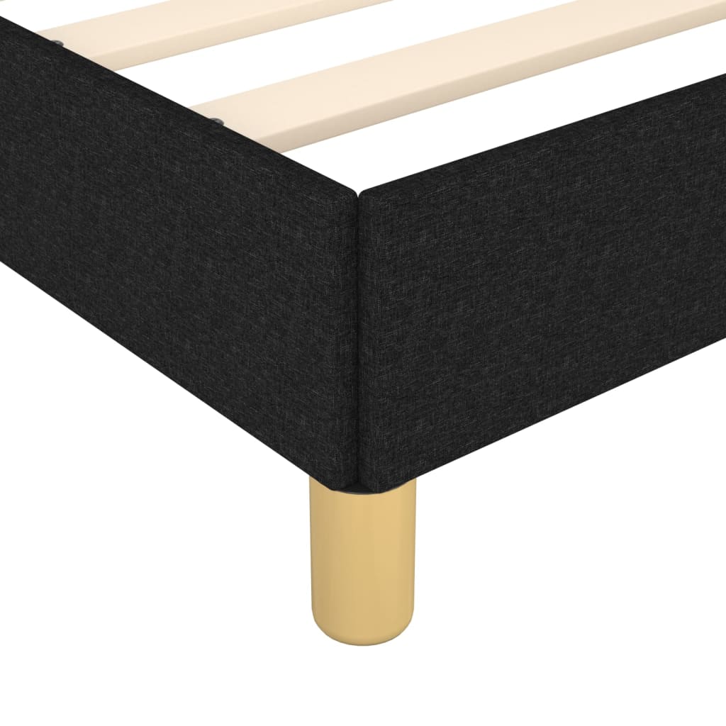 Estrutura de cama sem colchão 100x200 cm tecido preto