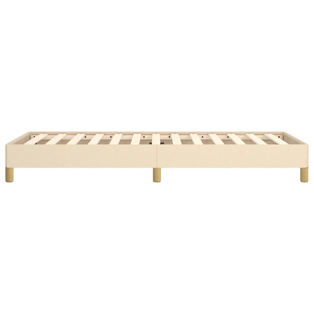 Estrutura de cama sem colchão 100x200 cm tecido cor creme