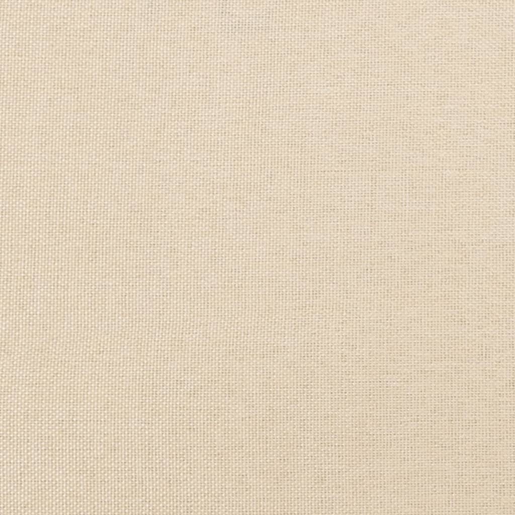 Estrutura de cama sem colchão 100x200 cm tecido cor creme