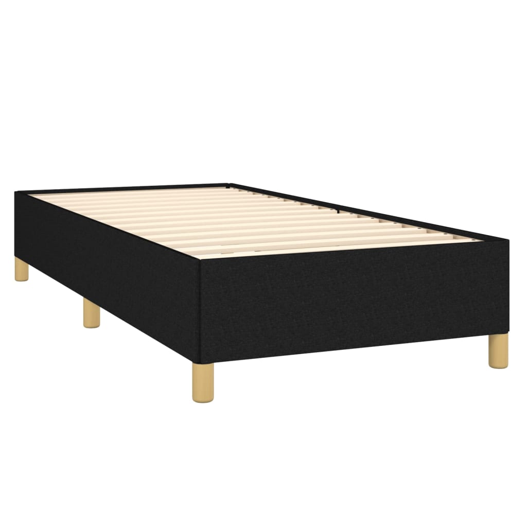 Estrutura de cama sem colchão 100x200 cm tecido preto