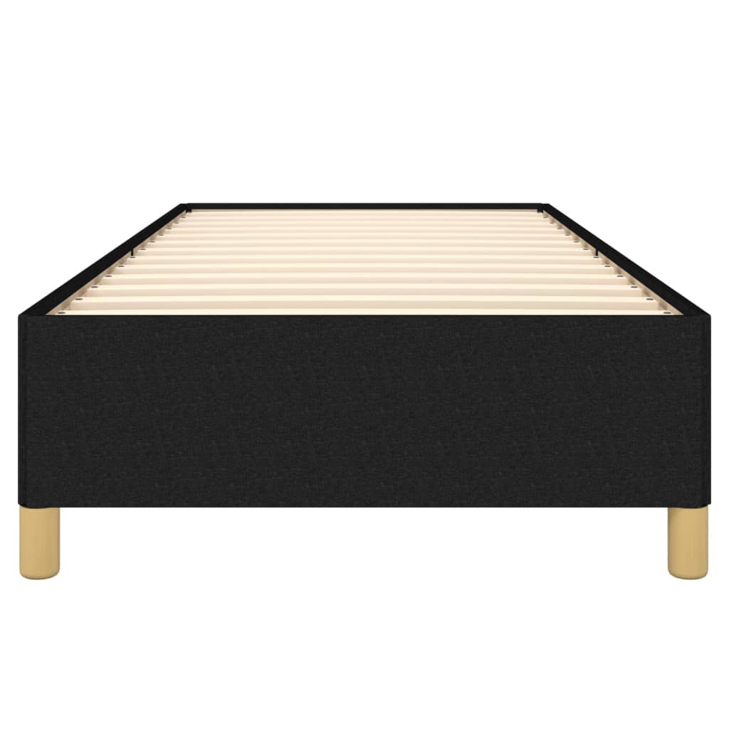 Estrutura de cama sem colchão 100x200 cm tecido preto