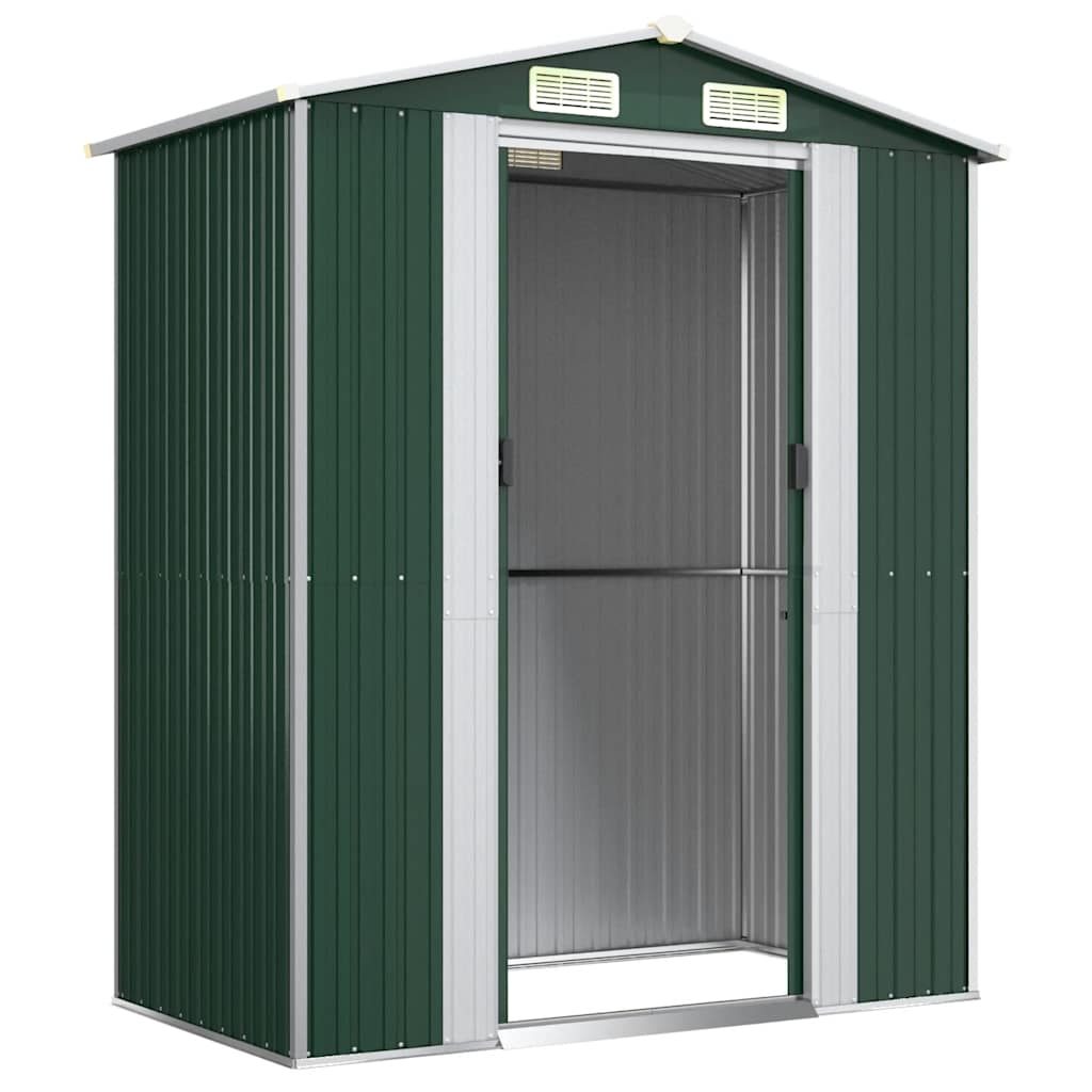 Abrigo de jardim 192x108x223 cm aço galvanizado verde
