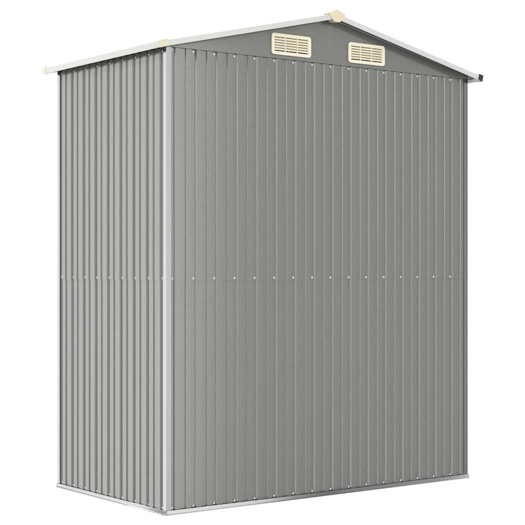 Abrigo de jardim 192x108x223 cm aço galvanizado cinzento-claro