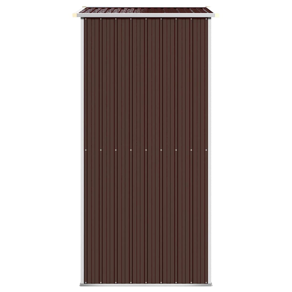Abrigo de jardim 192x108x223cm aço galvanizado castanho-escuro
