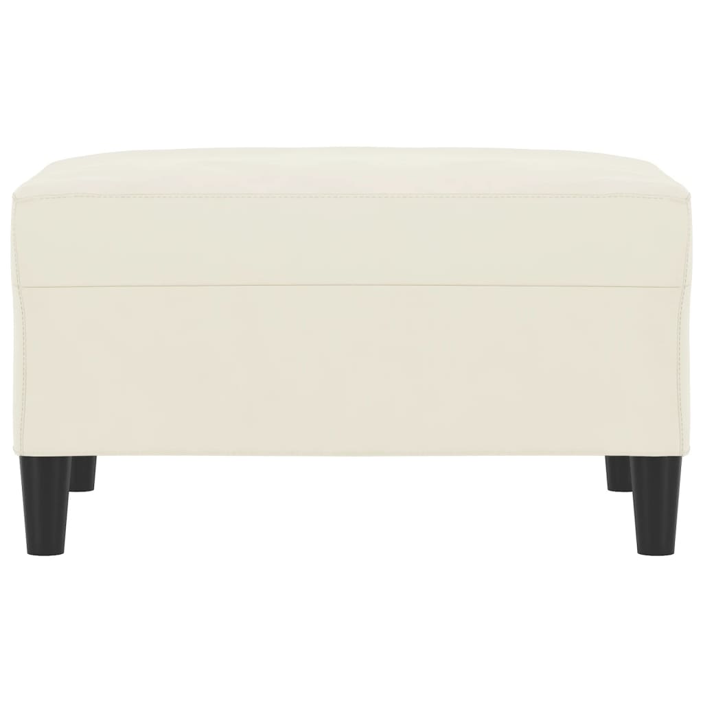 Apoio de pés 70x55x41 cm veludo cor creme