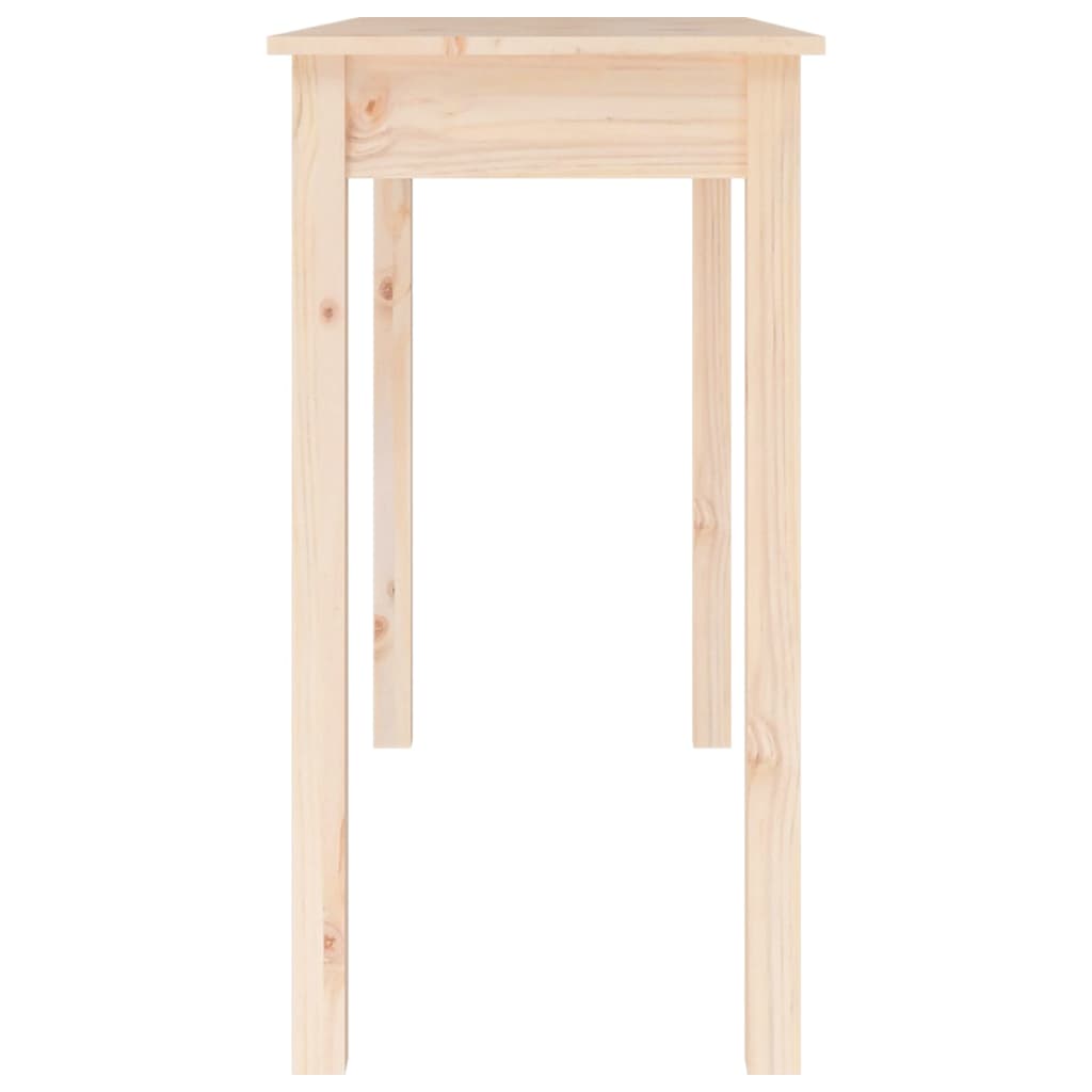 Mesa consola 80x40x75 cm madeira de pinho maciça branco