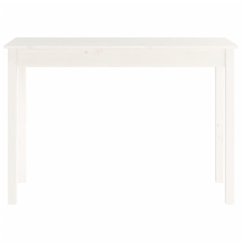 Mesa consola 80x40x75 cm madeira de pinho maciça branco