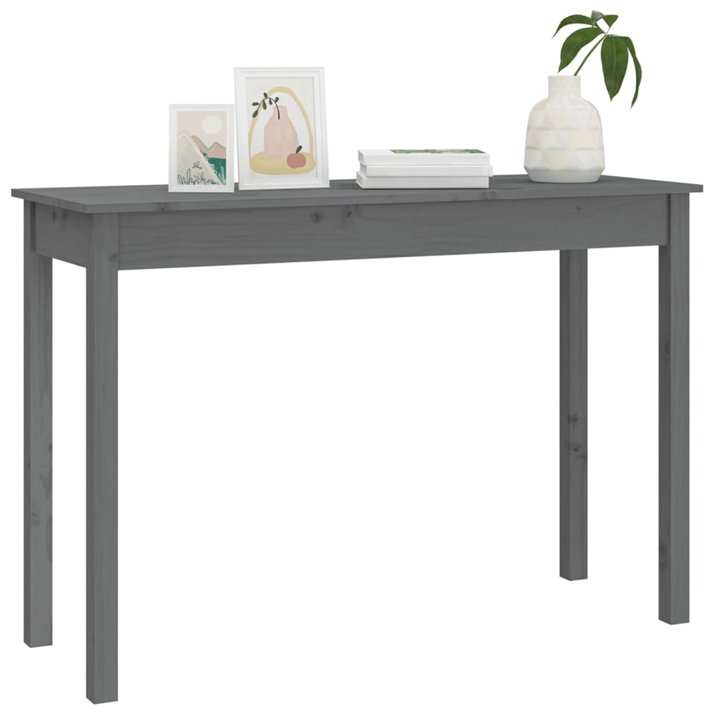 Mesa consola 80x40x75 cm madeira de pinho maciça branco