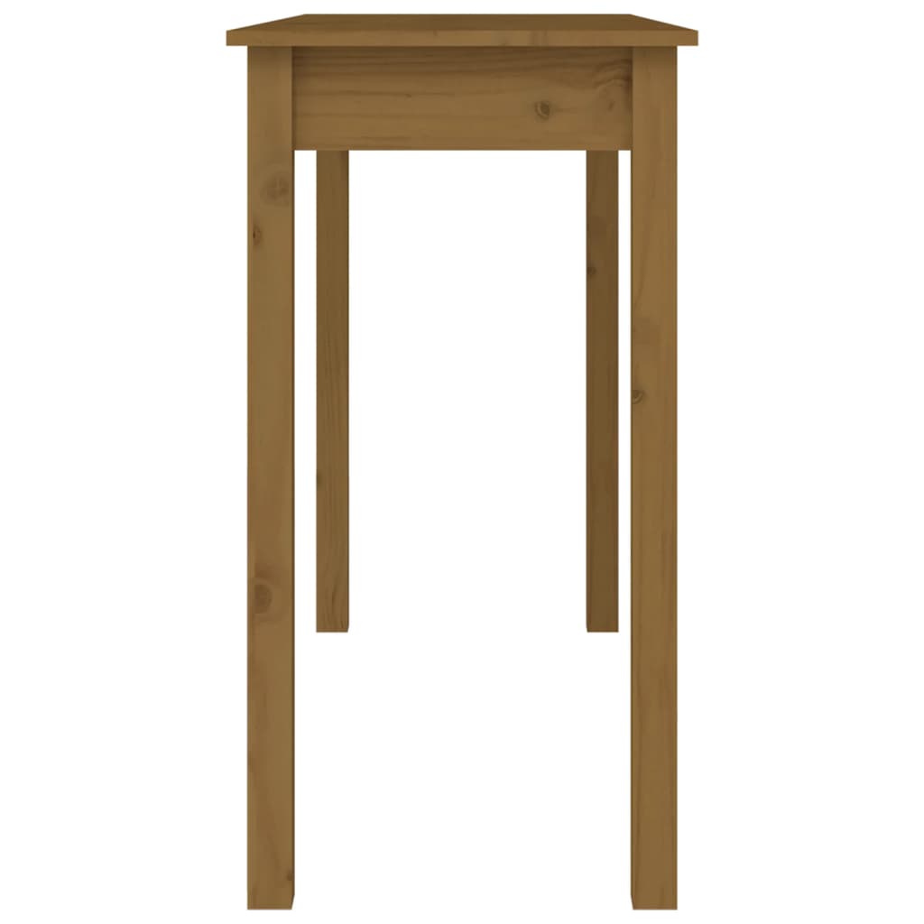 Mesa consola 80x40x75 cm madeira de pinho maciça branco