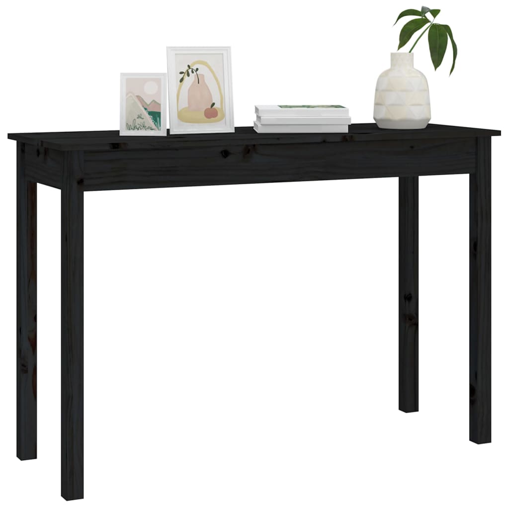 Mesa consola 80x40x75 cm madeira de pinho maciça branco