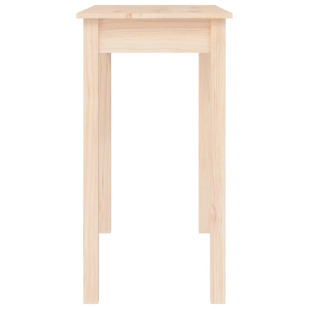 Mesa consola 80x40x75 cm madeira de pinho maciça branco