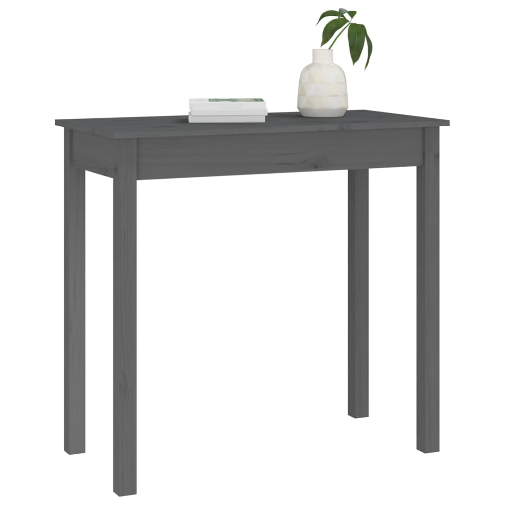 Mesa consola 80x40x75 cm madeira de pinho maciça branco