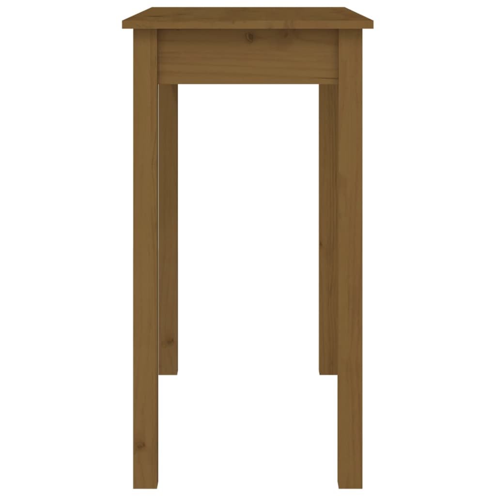 Mesa consola 80x40x75 cm madeira de pinho maciça branco