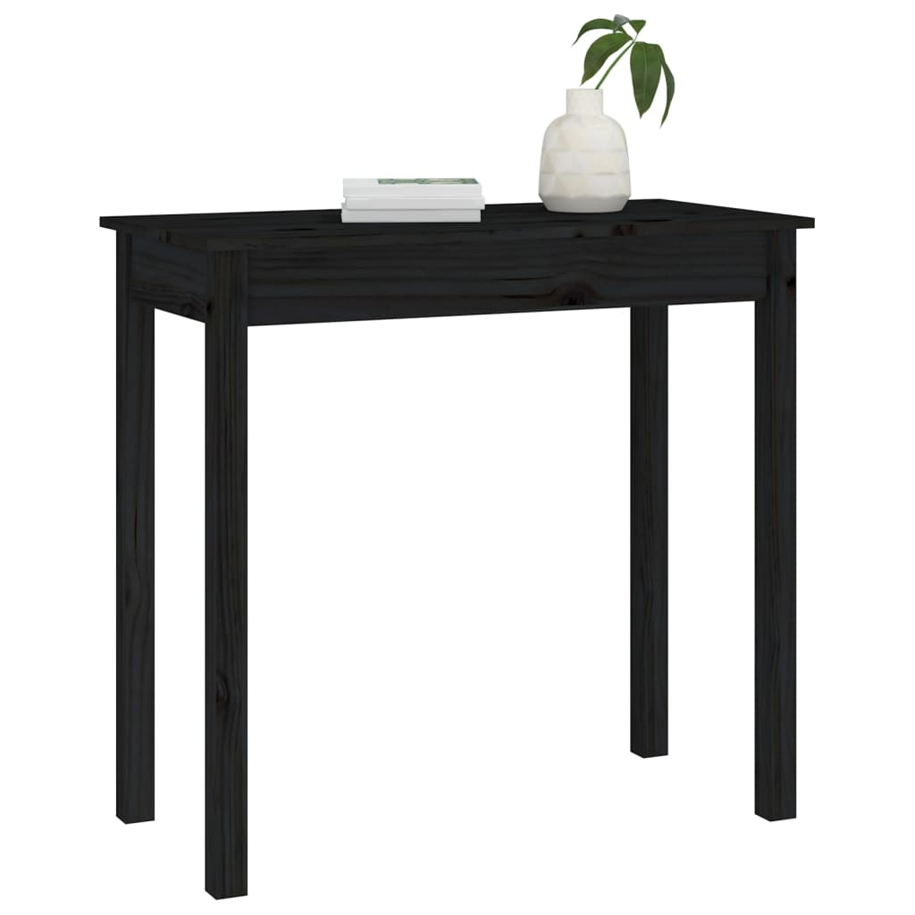 Mesa consola 80x40x75 cm madeira de pinho maciça branco