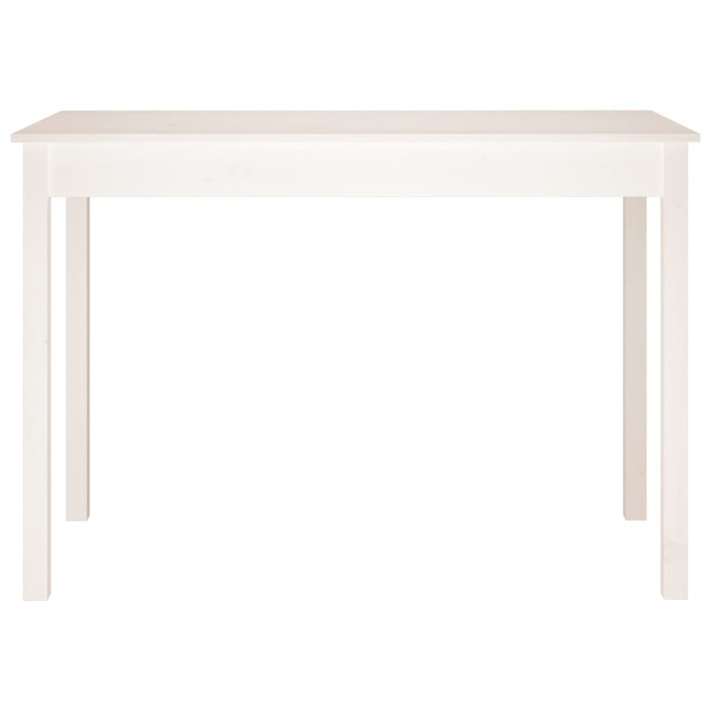 Mesa de jantar 110x55x75 cm madeira de pinho maciça branco
