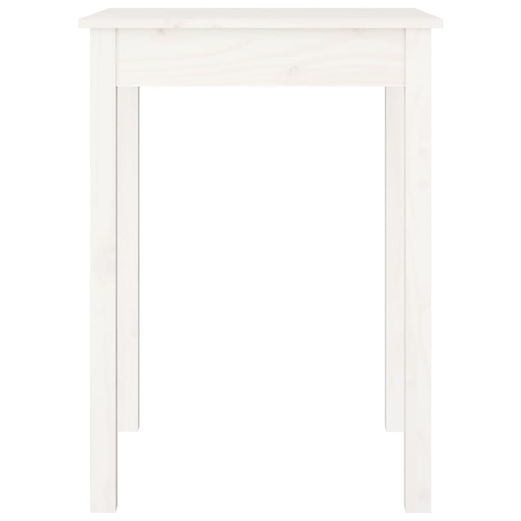 Mesa de jantar 110x55x75 cm madeira de pinho maciça branco