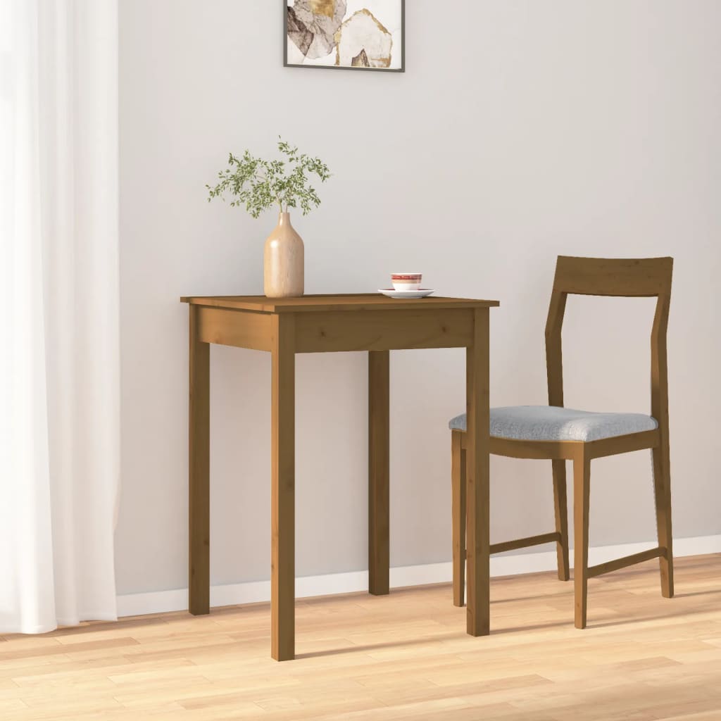 Mesa de jantar 110x55x75 cm madeira de pinho maciça branco