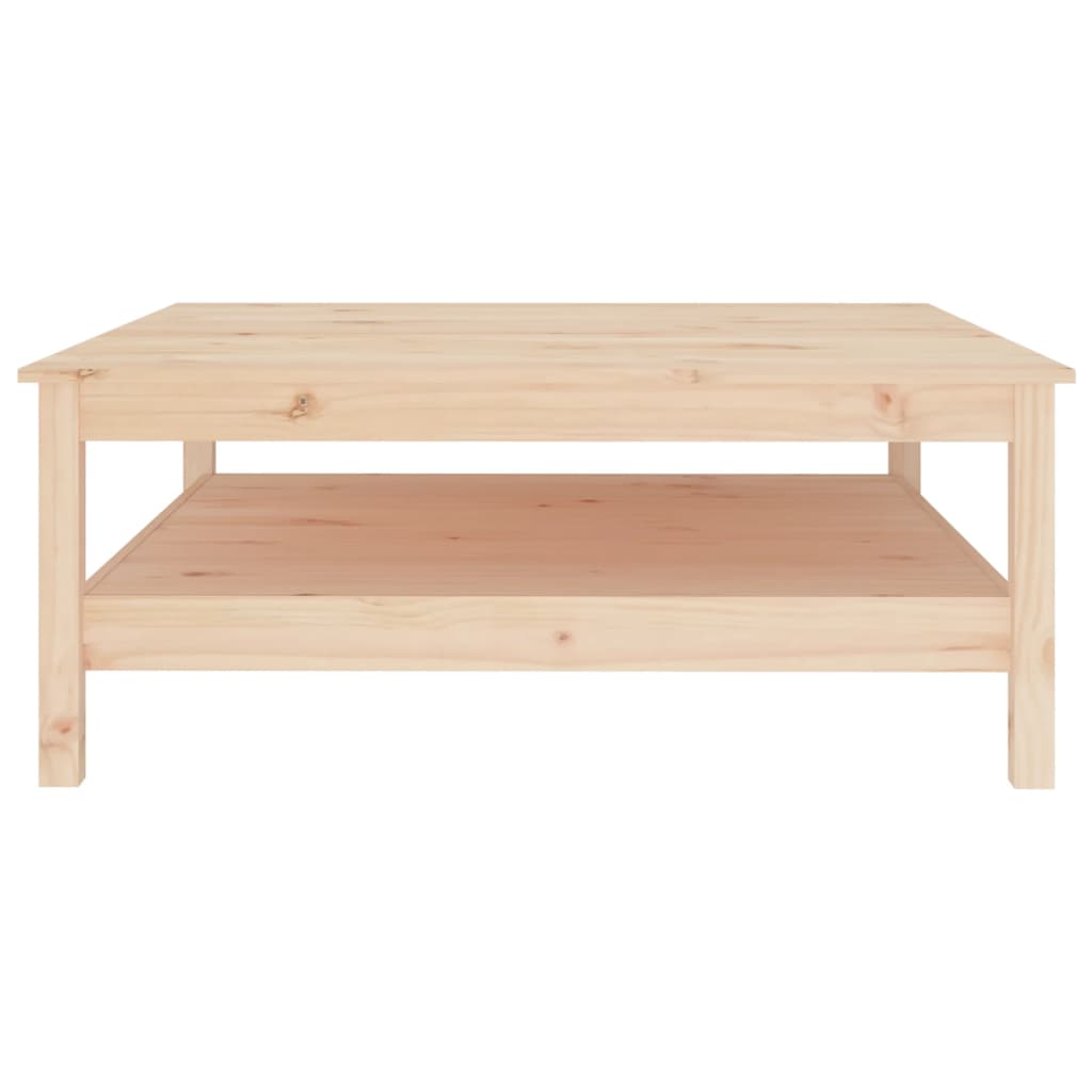 Mesa de centro branca 100x100x40 cm madeira maciça pinho