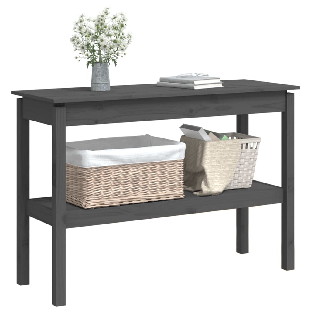 Mesa consola 80x40x75 cm madeira de pinho maciça branco