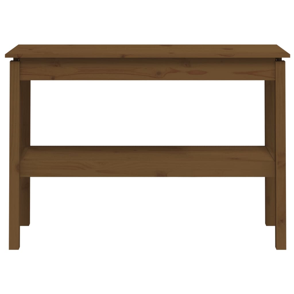 Mesa consola 80x40x75 cm madeira de pinho maciça branco