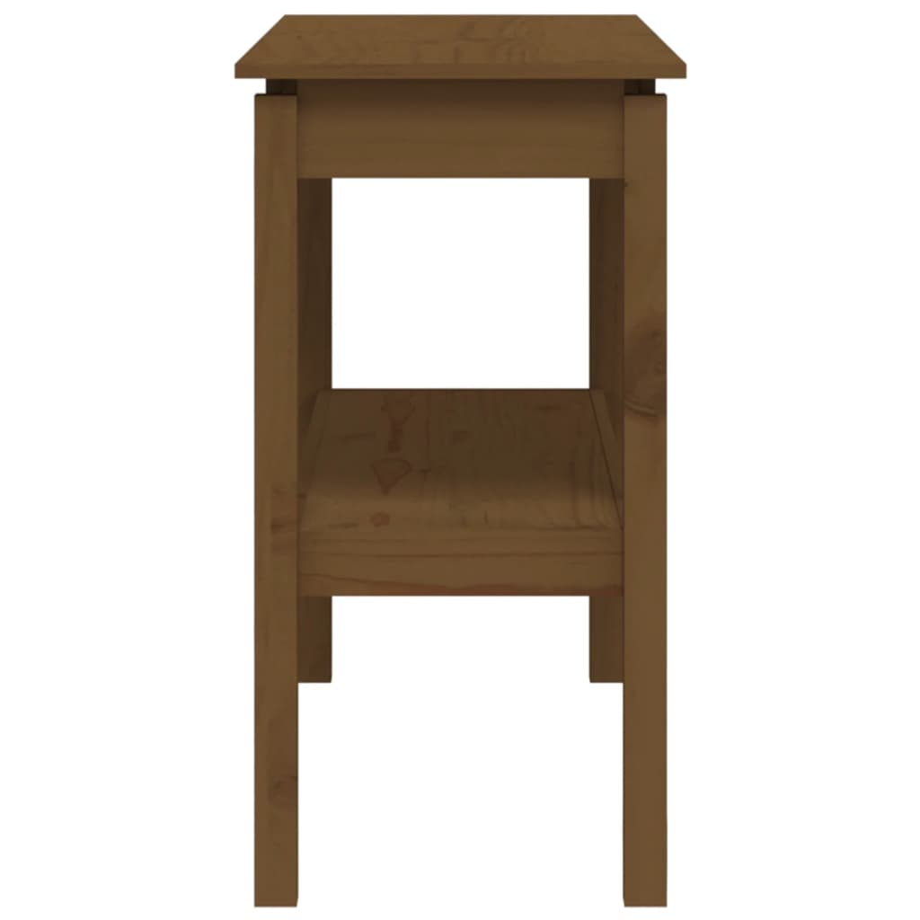 Mesa consola 80x40x75 cm madeira de pinho maciça branco