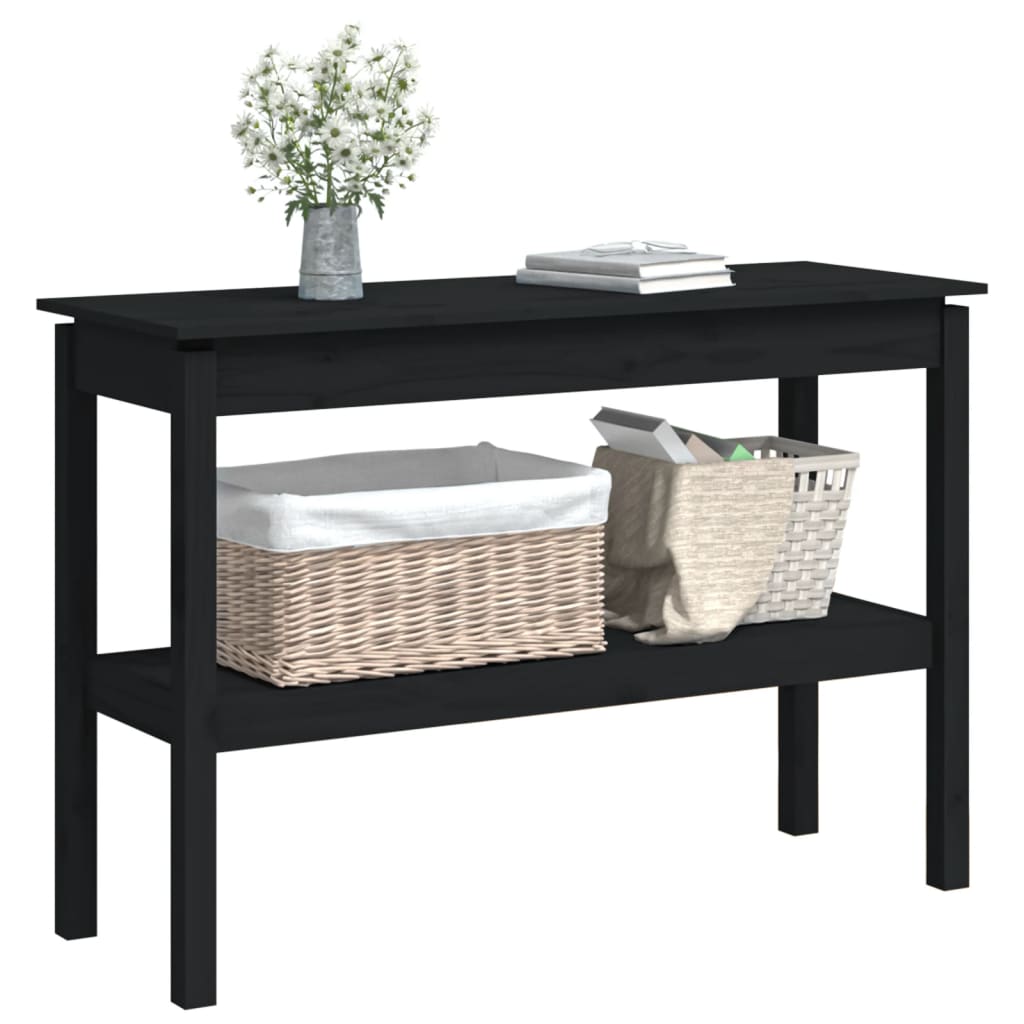 Mesa consola 80x40x75 cm madeira de pinho maciça branco