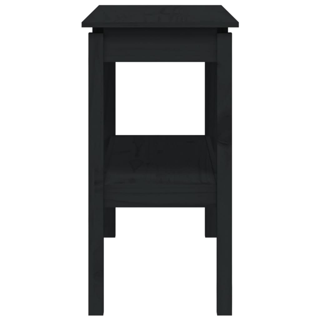 Mesa consola 80x40x75 cm madeira de pinho maciça branco