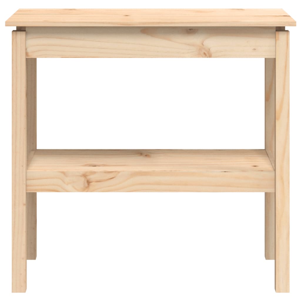 Mesa consola 80x40x75 cm madeira de pinho maciça branco