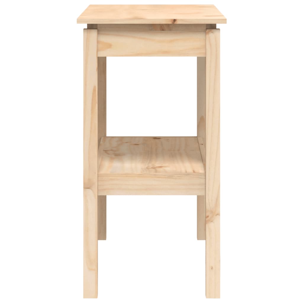 Mesa consola 80x40x75 cm madeira de pinho maciça branco