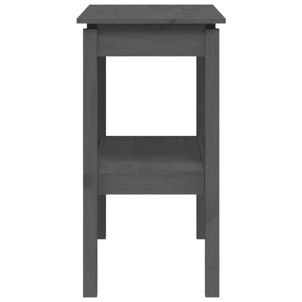 Mesa consola 80x40x75 cm madeira de pinho maciça branco
