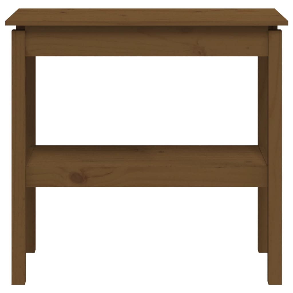 Mesa consola 80x40x75 cm madeira de pinho maciça branco