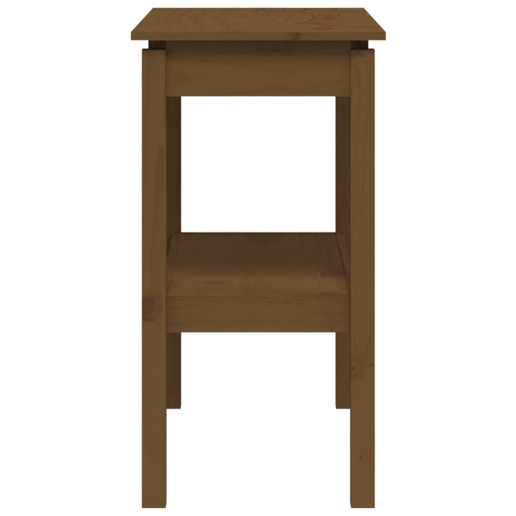 Mesa consola 80x40x75 cm madeira de pinho maciça branco